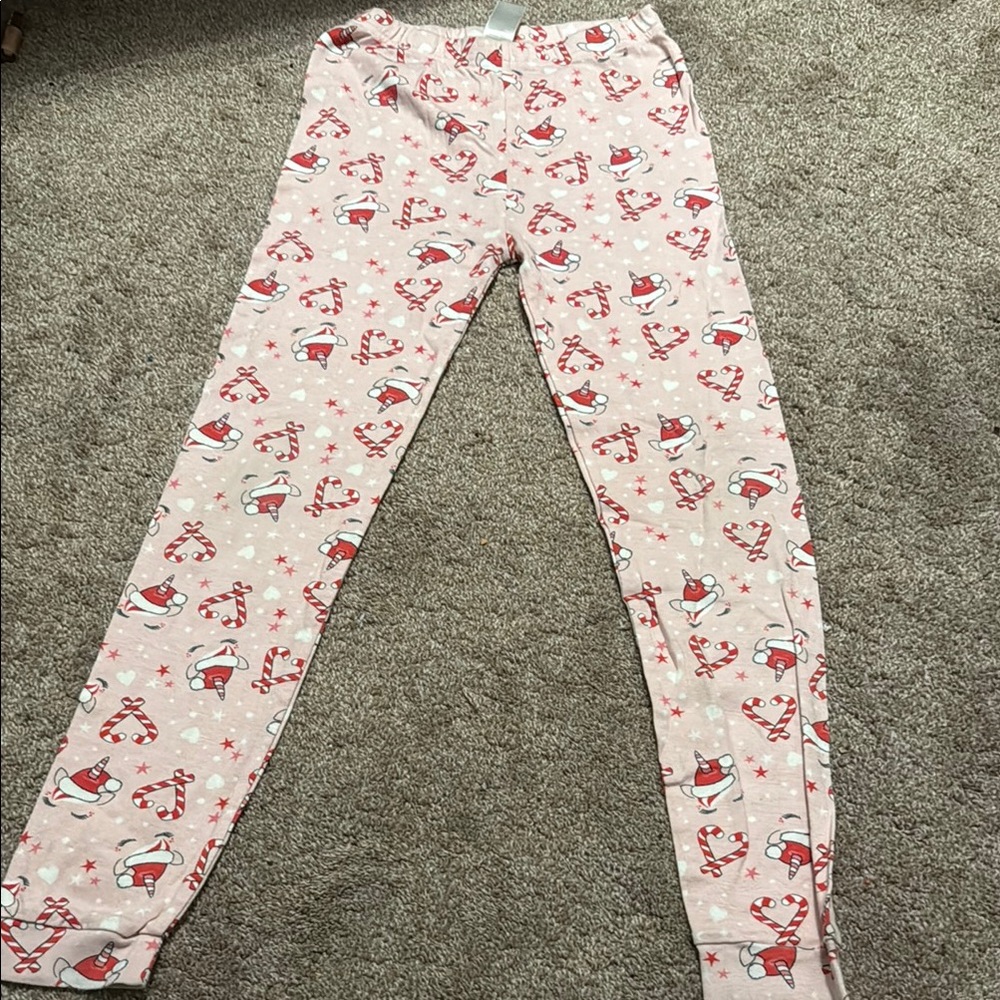 Place Pink Santa and Candy Cane Pajama Pants